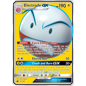 Rare Ultra Electrode-GX 155/168 Pokemon TCG Sun & Moon Celestial Storm