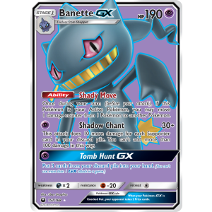 Rare Ultra Banette-GX 157/168 Pokemon TCG Sun & Moon Celestial Storm