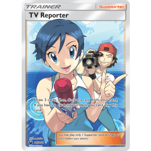 Rare Ultra TV Reporter 167/168 Pokemon TCG Sun & Moon Celestial Storm