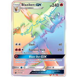 Rare Rainbow Blaziken-GX 170/168 Pokemon TCG Sun & Moon Celestial Storm