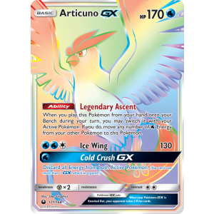 Rare Rainbow Articuno-GX 171/168 Pokemon TCG Sun & Moon Celestial Storm