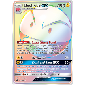 Rare Rainbow Electrode-GX 172/168 Pokemon TCG Sun & Moon Celestial Storm