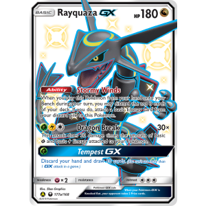 Rare Ultra Rayquaza-GX 177a/168 Pokemon TCG Sun & Moon Celestial Storm