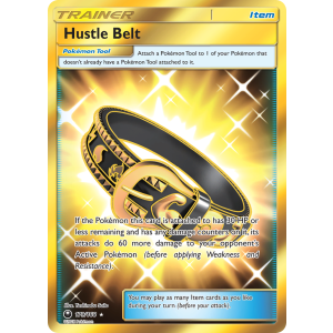 Rare Secret Hustle Belt 179/168 Pokemon TCG Sun & Moon Celestial Storm