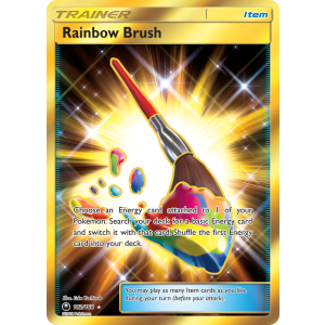 Rare Secret Rainbow Brush 182/168 Pokemon TCG Sun & Moon Celestial Storm