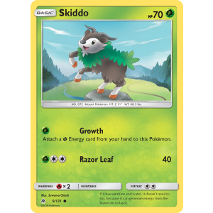 Skiddo 9/131 Pokemon TCG Sun & Moon Forbidden Light