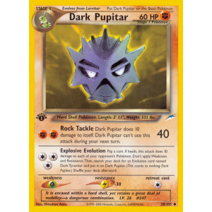 Dark Pupitar 38/105 Pokemon TCG Neo Neo Destiny