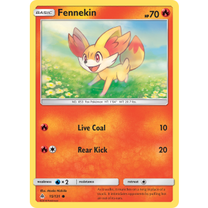 Fennekin 15/131 Pokemon TCG Sun & Moon Forbidden Light