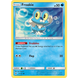 Froakie 21/131 Pokemon TCG Sun & Moon Forbidden Light