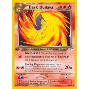 Dark Quilava 39/105 Pokemon TCG Neo Neo Destiny