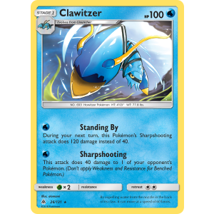 Clawitzer 26/131 Pokemon TCG Sun & Moon Forbidden Light