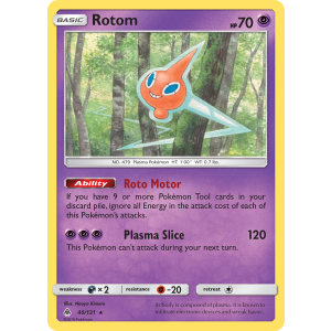 Rotom 40/131 Pokemon TCG Sun & Moon Forbidden Light