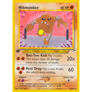 Hitmonlee 42/105 Pokemon TCG Neo Neo Destiny