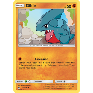 Gible 60/131 Pokemon TCG Sun & Moon Forbidden Light