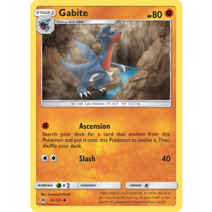 Gabite 61/131 Pokemon TCG Sun & Moon Forbidden Light