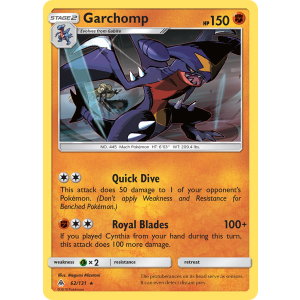 Rare Holo Garchomp 62/131 Pokemon TCG Sun & Moon Forbidden Light