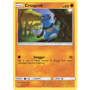 Croagunk 63/131 Pokemon TCG Sun & Moon Forbidden Light