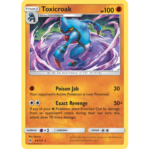 Toxicroak 64/131 Pokemon TCG Sun & Moon Forbidden Light