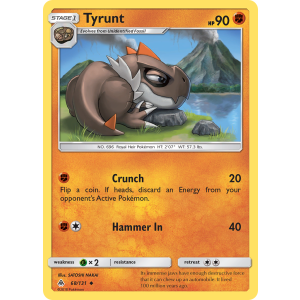 Tyrunt 68/131 Pokemon TCG Sun & Moon Forbidden Light