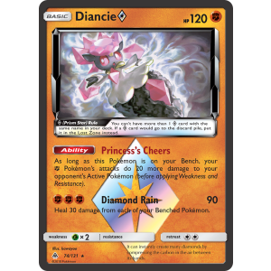 Rare Prism Star Diancie 74/131 Pokemon TCG Sun & Moon Forbidden Light