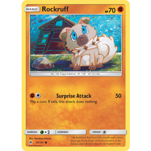 Rockruff 75/131 Pokemon TCG Sun & Moon Forbidden Light