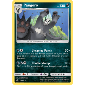 Pangoro 78/131 Pokemon TCG Sun & Moon Forbidden Light