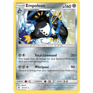 Rare Holo Empoleon 81/131 Pokemon TCG Sun & Moon Forbidden Light