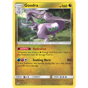 Rare Holo Goodra 94/131 Pokemon TCG Sun & Moon Forbidden Light