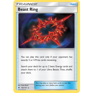 Beast Ring 102/131 Pokemon TCG Sun & Moon Forbidden Light