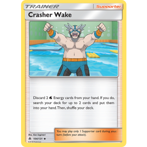 Crasher Wake 104/131 Pokemon TCG Sun & Moon Forbidden Light