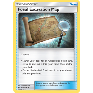 Fossil Excavation Map 107/131 Pokemon TCG Sun & Moon Forbidden Light