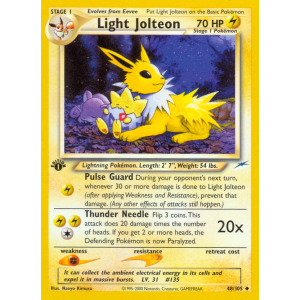 Light Jolteon 48/105 Pokemon TCG Neo Neo Destiny