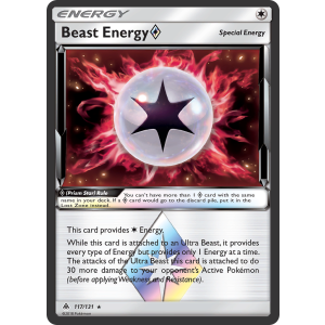 Rare Prism Star Beast Energy 117/131 Pokemon TCG Sun & Moon Forbidden Light