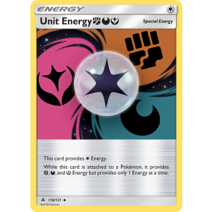 Unit Energy FightingDarknessFairy 118/131 Pokemon TCG Sun & Moon Forbidden Light