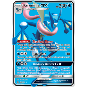 Rare Ultra Greninja-GX 120/131 Pokemon TCG Sun & Moon Forbidden Light