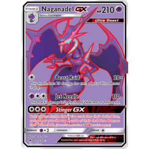 Rare Ultra Naganadel-GX 121/131 Pokemon TCG Sun & Moon Forbidden Light