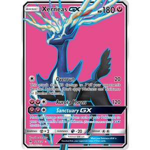 Rare Ultra Xerneas-GX 126/131 Pokemon TCG Sun & Moon Forbidden Light