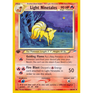 Light Ninetales 50/105 Pokemon TCG Neo Neo Destiny