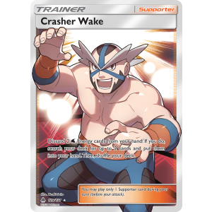 Rare Ultra Crasher Wake 129/131 Pokemon TCG Sun & Moon Forbidden Light