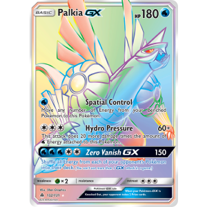 Rare Rainbow Palkia-GX 132/131 Pokemon TCG Sun & Moon Forbidden Light