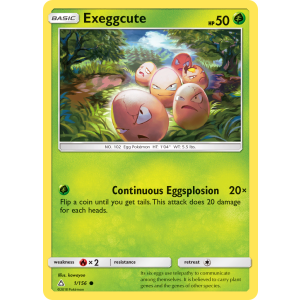 Exeggcute 1/156 Pokemon TCG Sun & Moon Ultra Prism