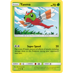 Yanma 2/156 Pokemon TCG Sun & Moon Ultra Prism