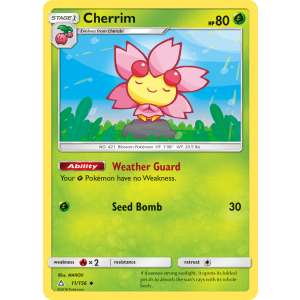 Cherrim 11/156 Pokemon TCG Sun & Moon Ultra Prism