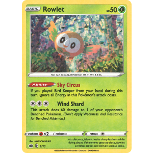  Rowlet 2/15 Pokemon TCG Other McDonald's Collection 2022