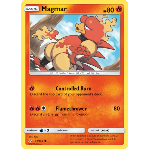 Magmar 18/156 Pokemon TCG Sun & Moon Ultra Prism