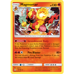 Rare Holo Magmortar 19/156 Pokemon TCG Sun & Moon Ultra Prism