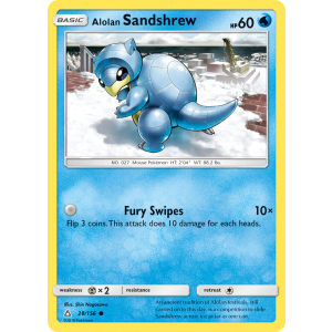 Alolan Sandshrew 28/156 Pokemon TCG Sun & Moon Ultra Prism