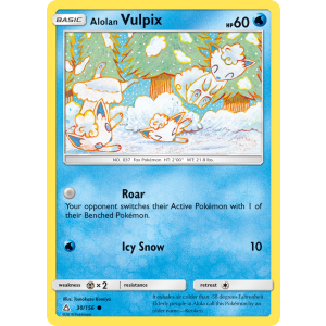 Alolan Vulpix 30/156 Pokemon TCG Sun & Moon Ultra Prism