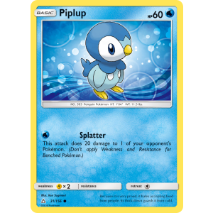 Piplup 31/156 Pokemon TCG Sun & Moon Ultra Prism