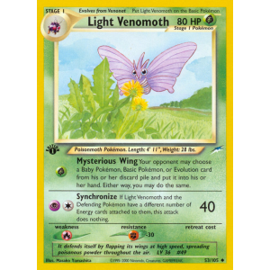 Light Venomoth 53/105 Pokemon TCG Neo Neo Destiny